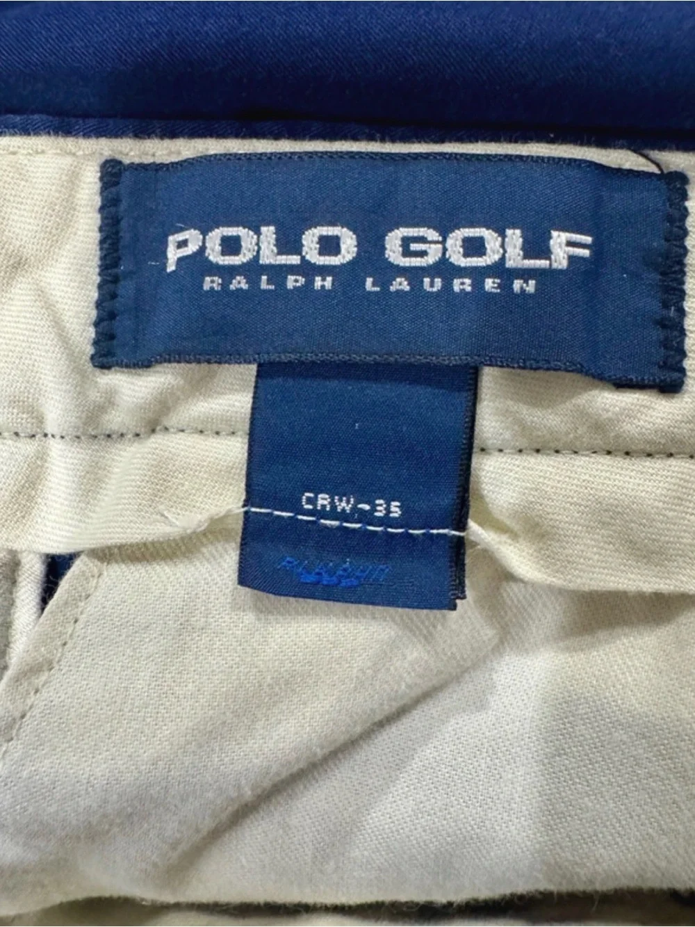 Vintage Polo Golf Ralph Lauren Pleated Chino Pants 34x32 High Rise Navy⁠
